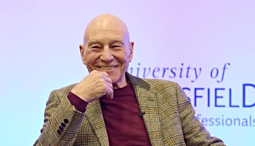 Sir Patrick Stewart engaged a sell-out audience at the University of Huddersfield with his journey from Yorkshire to the stars