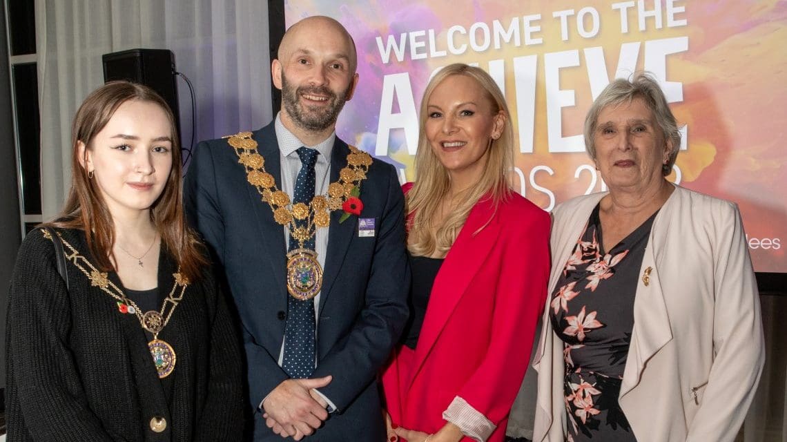 Radio presenter Stephanie Hirst and Huddersfield Town stars help celebrate the achievements of children in care in Kirklees
