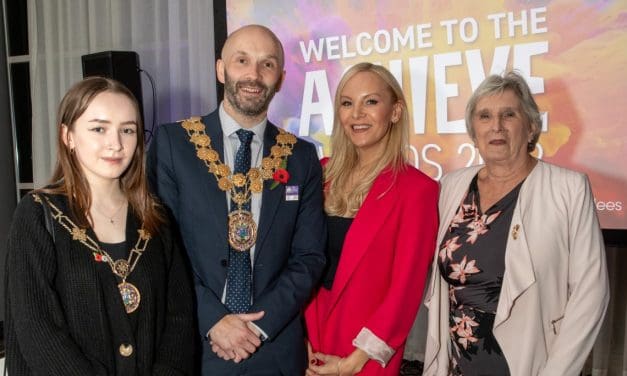 Radio presenter Stephanie Hirst and Huddersfield Town stars help celebrate the achievements of children in care in Kirklees