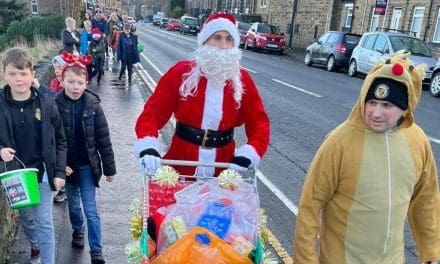 Running Santa is off again and you’ll see him every day in a blur of fairy lights down the Colne Valley