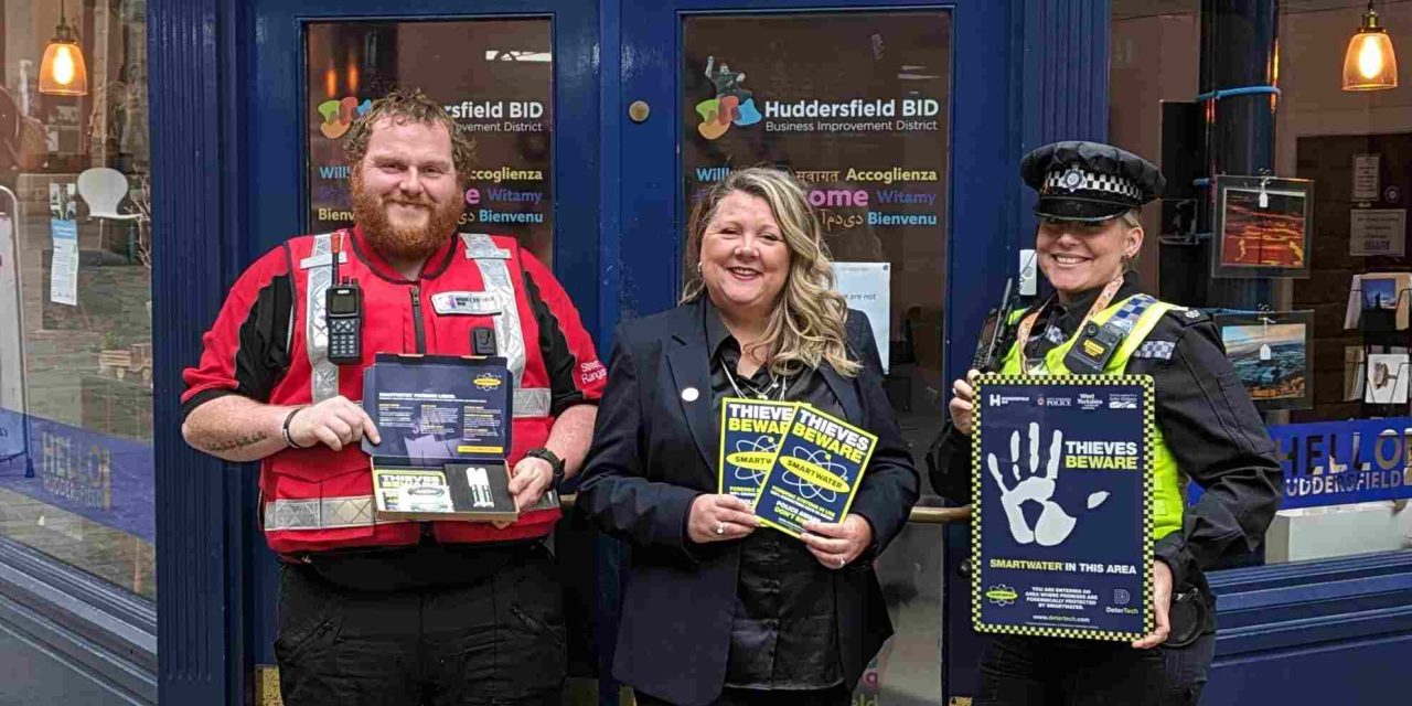 Huddersfield BID helps town centre retailers combat shoplifting with unique forensic spray