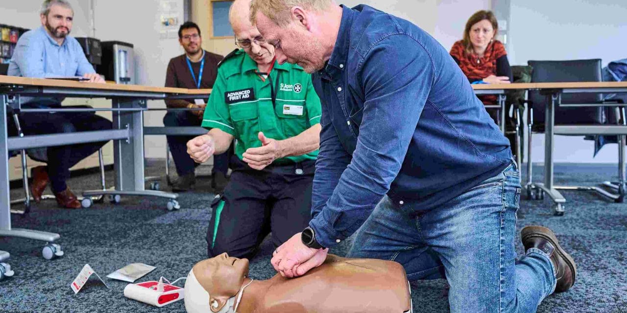 Lubrizol staff take a break to learn vital CPR skills with St John Ambulance