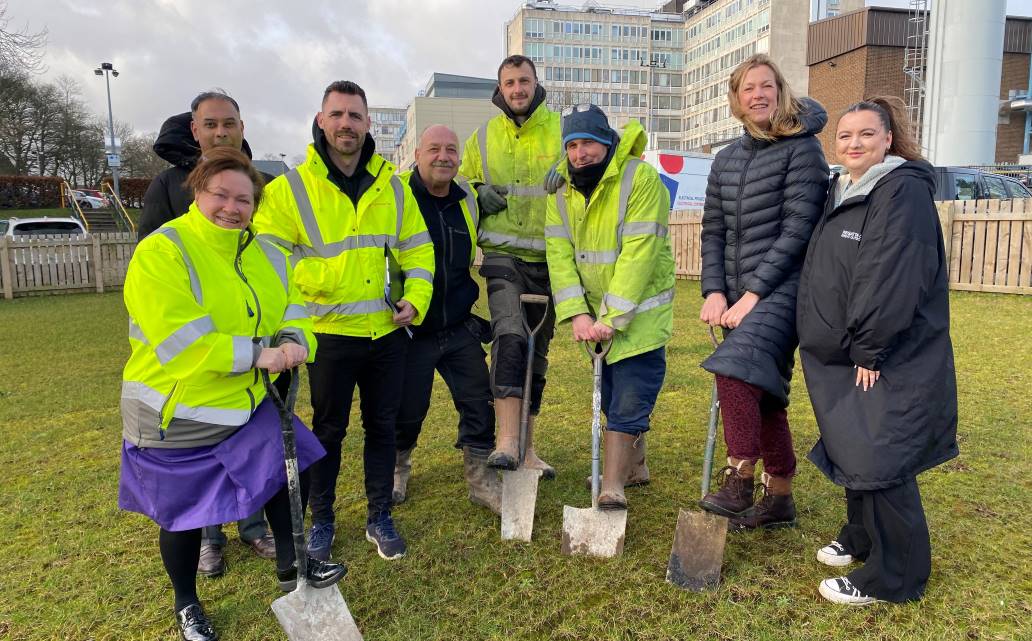 New wellbeing garden is being created at Huddersfield Royal Infirmary