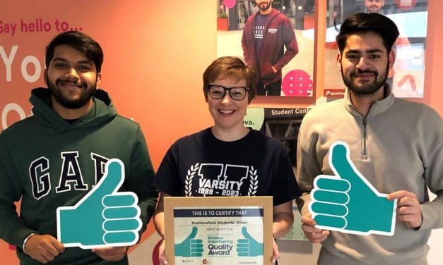 Students’ Union at the University of Huddersfield celebrates second Volunteering Quality Award