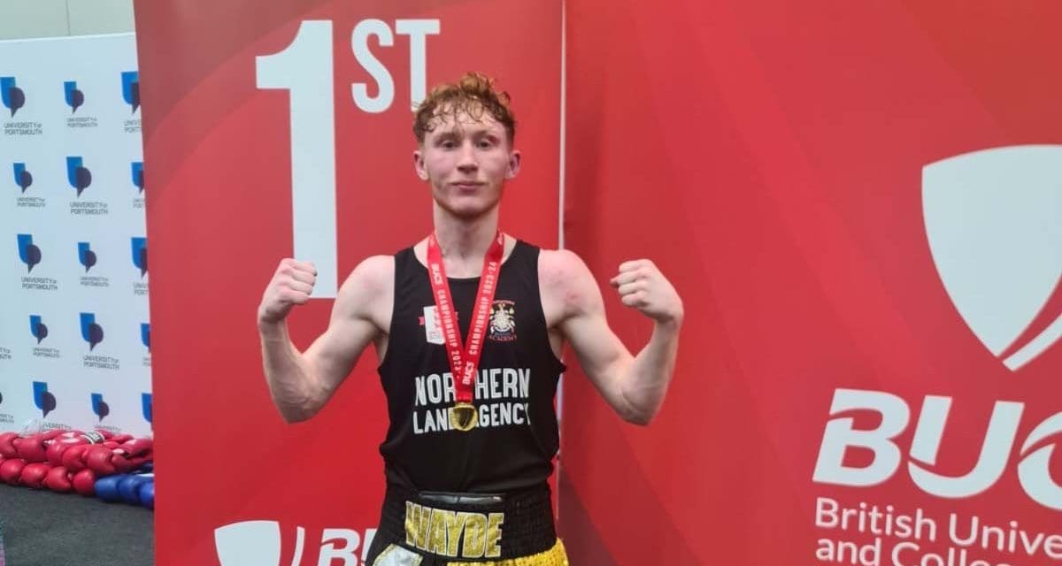 University of Huddersfield student Wayde Griffin is a national boxing champion and aims to turn pro