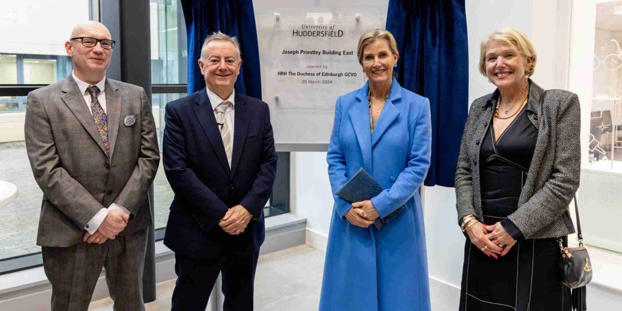 The Duchess of Edinburgh officially opens the Joseph Priestley Building at the University of Huddersfield