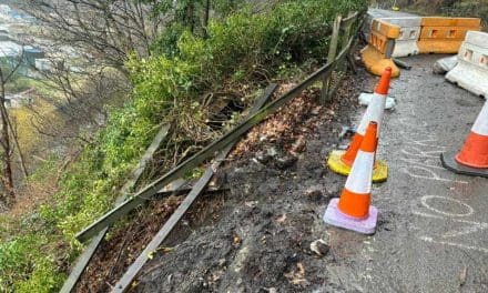Drivers warned not to move closure signs in Dalton Bank Road as landslip continues to pose safety danger
