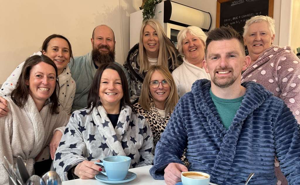 TikTok sensation Crazy Auntie Ann joined Honley businesses in a dressing gown day