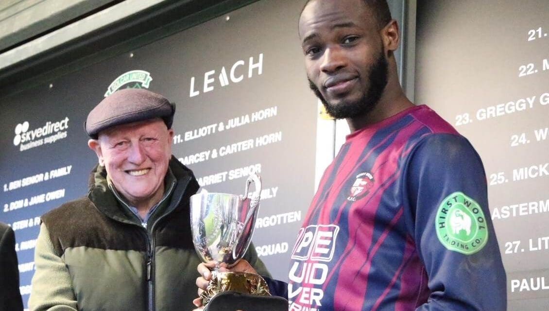 Lawal Lawal was Man of the Match as Berry Brow edged out Linthwaite Athletic in Barlow Cup thriller