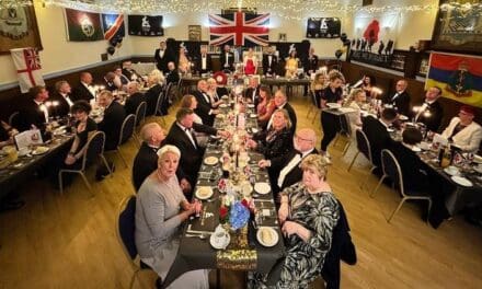 Regimental dinner raises more than £2k for veterans’ cafe Tommy’s Lounge