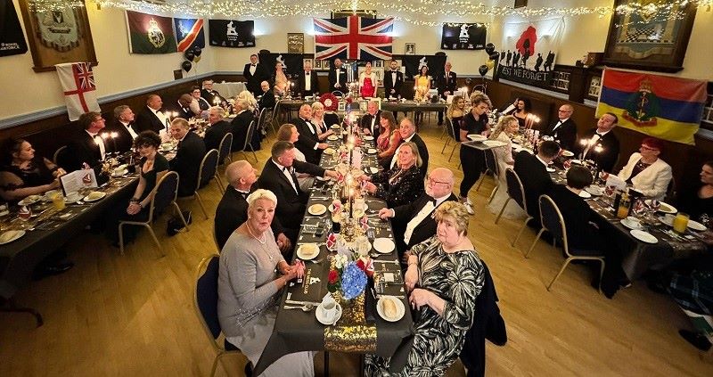 Regimental dinner raises more than £2k for veterans’ cafe Tommy’s Lounge