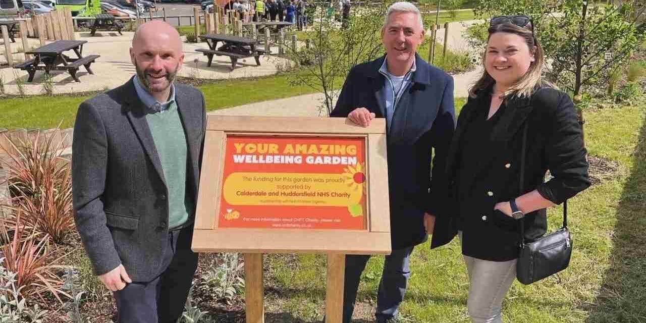 Charity donations fund new Wellbeing Garden at Huddersfield Royal Infirmary
