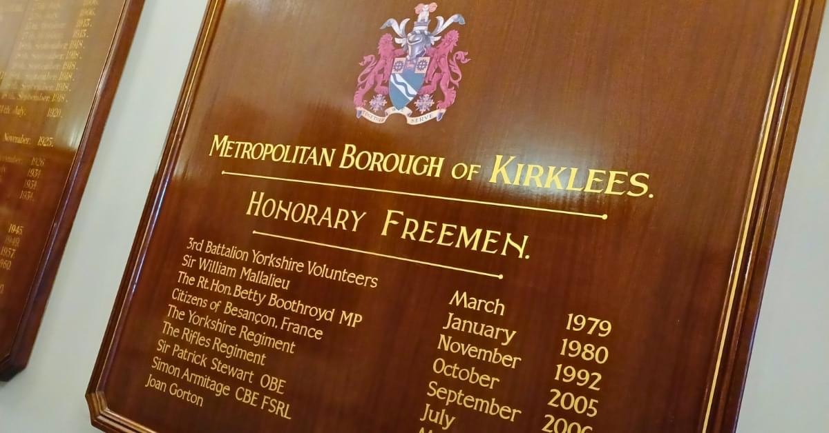 Special ceremony to be held to grant Freedom of Kirklees to Joan Gorton, Simon Armitage and Sir Patrick Stewart