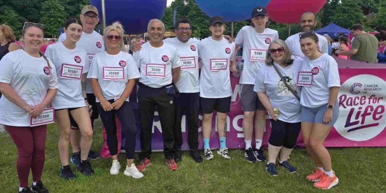 Whitegates team raises £1,700 for Cancer Research UK at Race for Life in Greenhead Park
