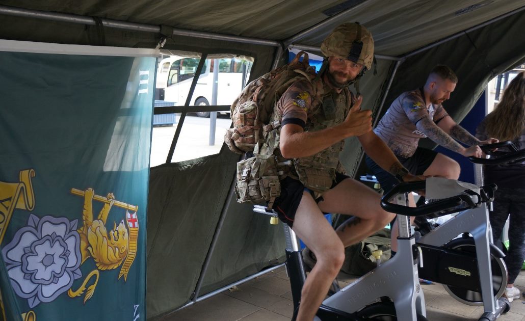 Army veterans raise over £1,000 in St George’s Square cycle challenge