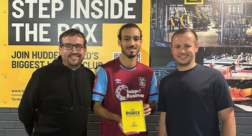 Amir Berchil celebrates Player of the Month Award by firing Emley AFC into next round of FA Trophy