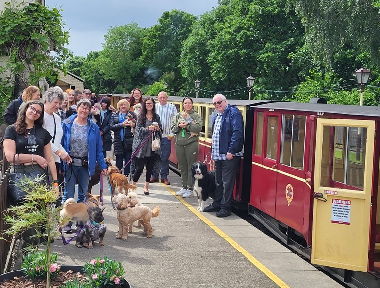 Canine railway special through the countryside to raise money for the RSPCA