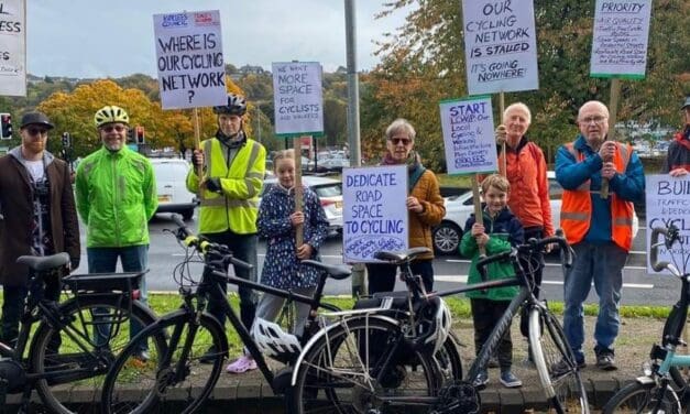 Cyclists stage protest in Huddersfield over ‘lack of progress’ on local cycling network