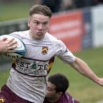 A double from flying wingman Fin Stewart helped Huddersfield RUFC to a third straight victory