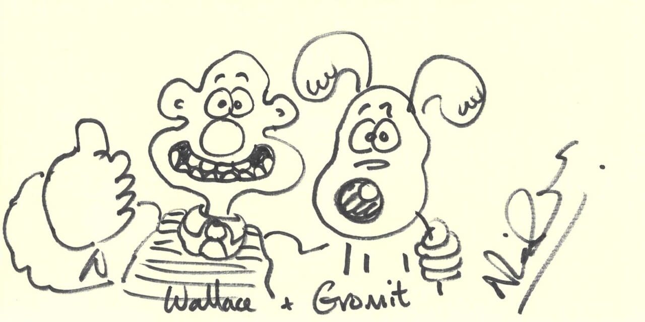 Nothing cheesy here, Gromit! Stars get creative for Huddersfield firm’s envelope art charity auction