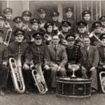 Volunteers at Colne Valley Museum blow the trumpet for brass band at new exhibition