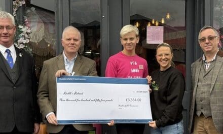 Freemasons donate more than £3,500 to Linthwaite-based Ruddi’s Retreat