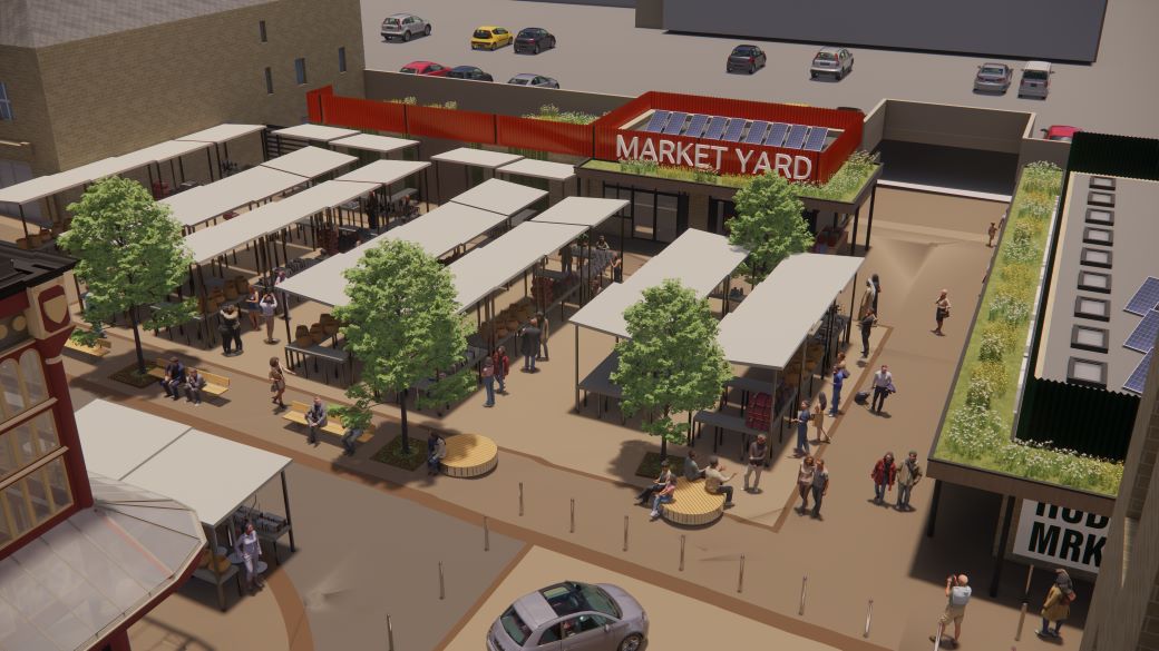 New designs have been revealed for the new-look £16.5 million Huddersfield Open Market