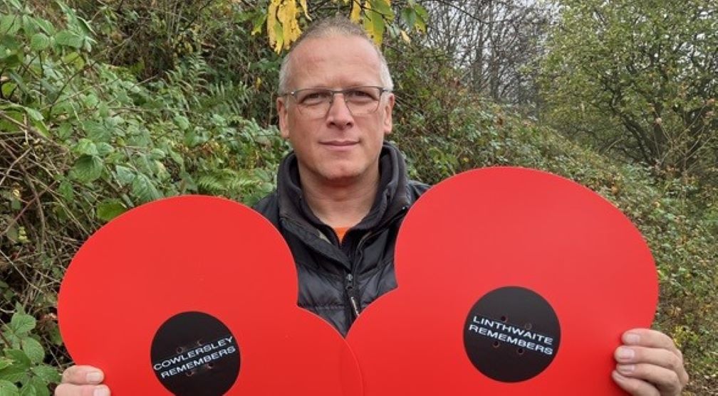 The moving stories behind giant poppies on the roadside in the Colne Valley